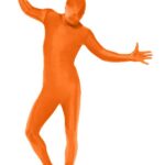 Fluorescent Orange Second Skin Zentai Suit - Front View