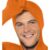 Fluorescent Orange Second Skin Zentai Suit - Face View