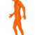 Fluorescent Orange Second Skin Zentai Suit - Side View