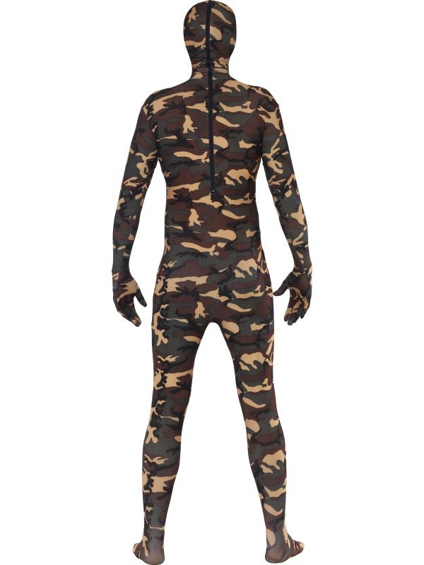 Camouflage Second Skin Zentai Suit - Back