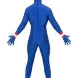 Blue and Red Union Jack Zentai Outfit - Back View