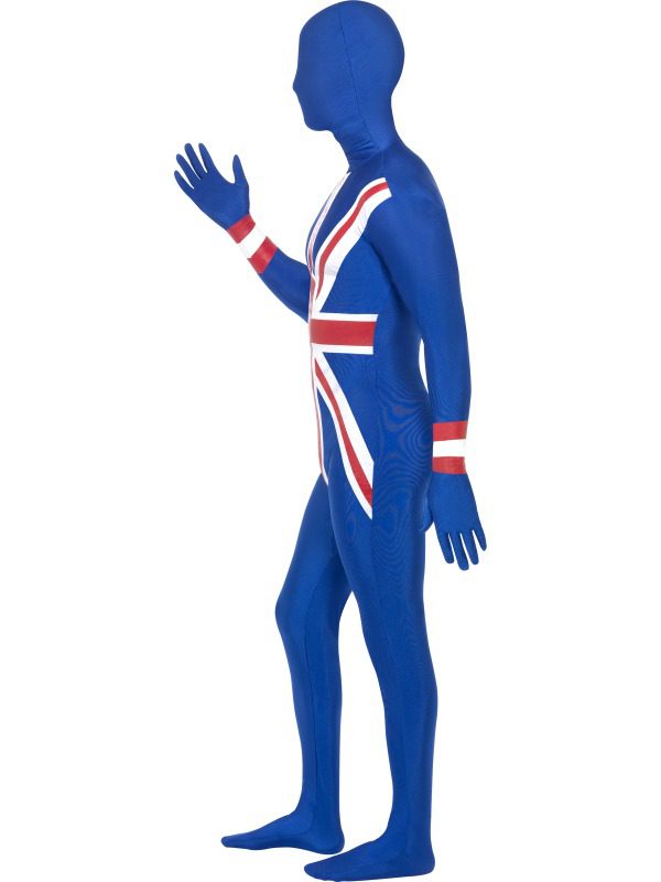 Blue and Red Union Jack Zentai Outfit - Side View