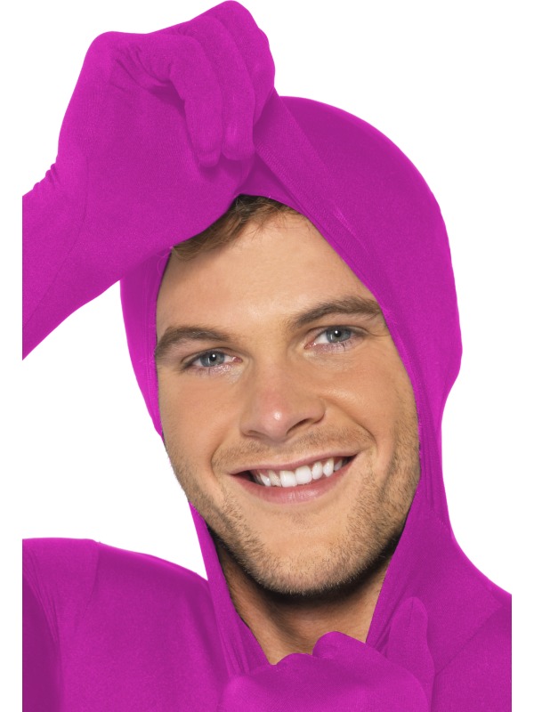 Purple Second Skin Zentai Suit - Face View