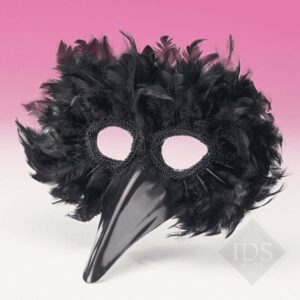 Blackbird feather face mask
