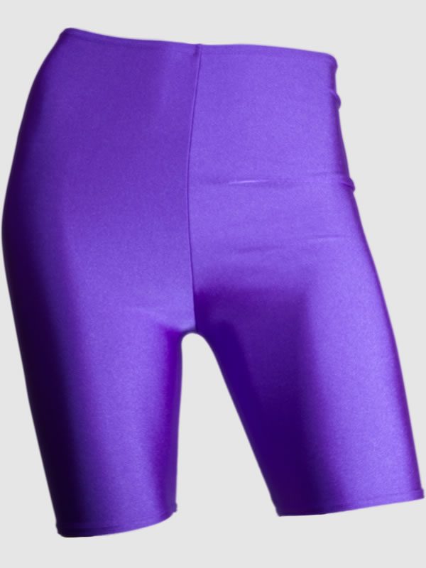 Purple Nylon Lycra Cycling Shorts